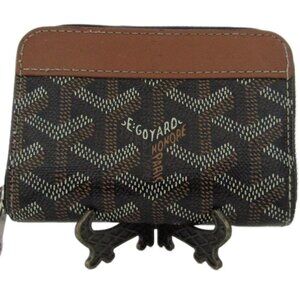 Authentic Goyard Matignon Mini Wallet Black/Tan (2018) - Made in France